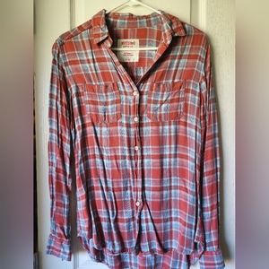 Woman's Button Down Flannel Shirt